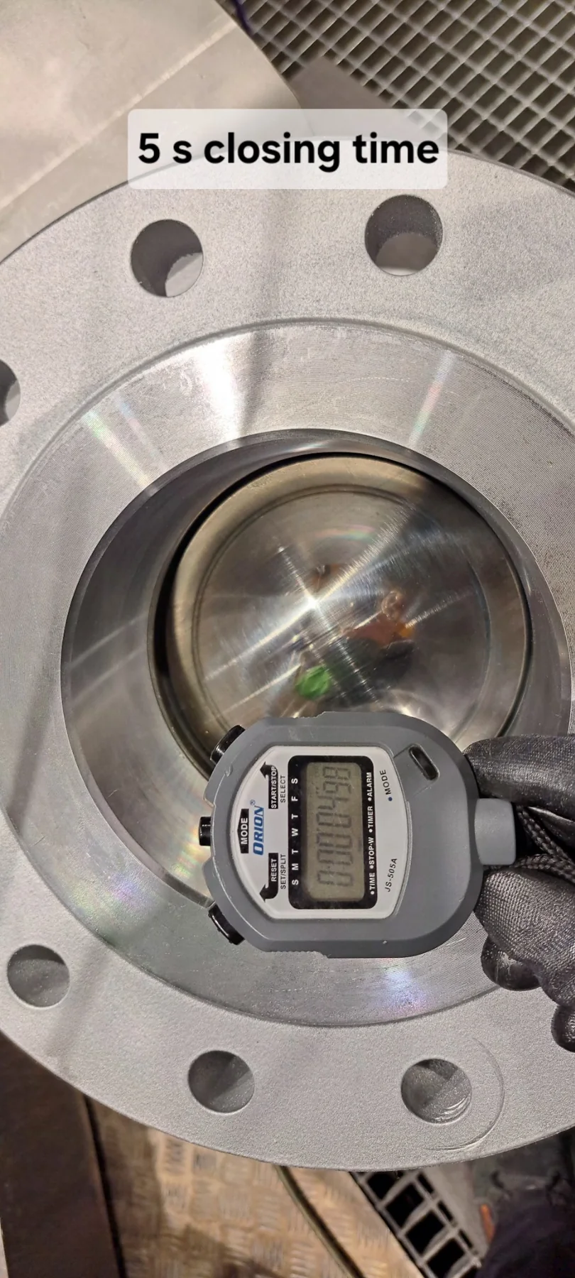 Valve closing-time measurement
